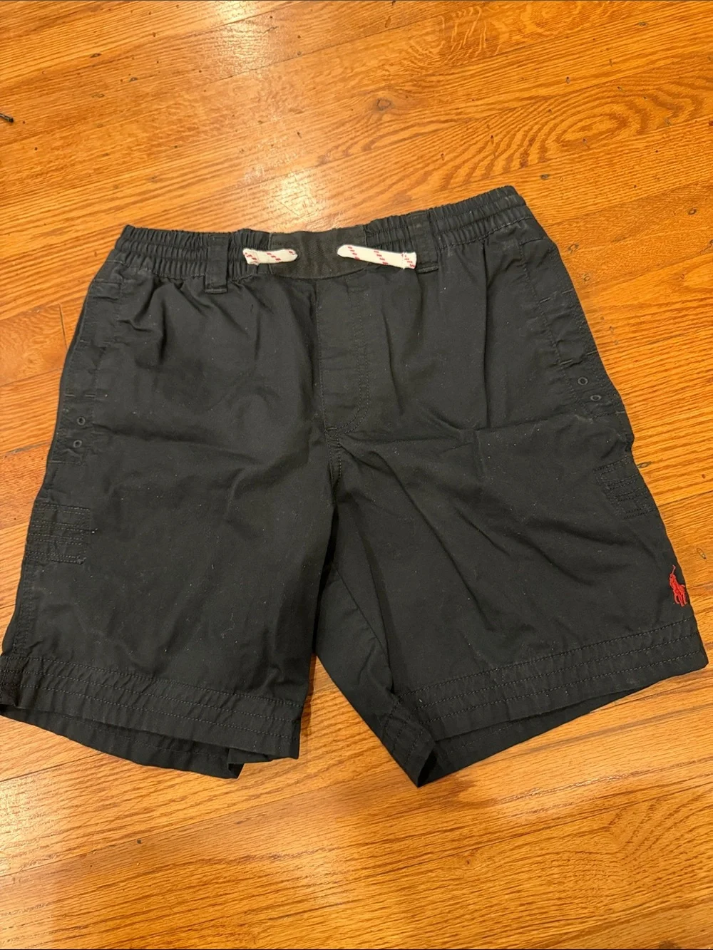 size 10/12 boys polo Ralph Lauren Black Kids Drawstring Shorts use very good